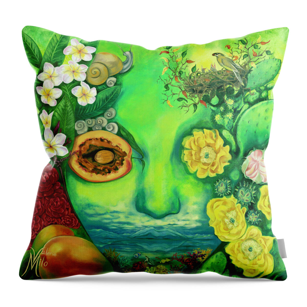 Summer Portrait - Throw Pillow